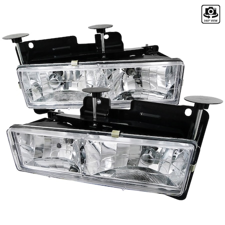 Spec-D Tuning 88-98 Chevrolet C10 Crystal Housing Headlights Chrome, LH-C1088-RS LH-C1088-RS